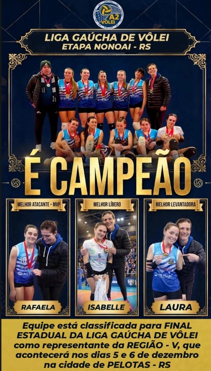 INFANTO FEMININO - CLASSIFICADAS PARA FINAL DA LIGA GAÚCHA DE VÔLEI